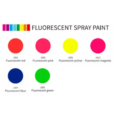 Fluorescent Spray Paint Colour Variants